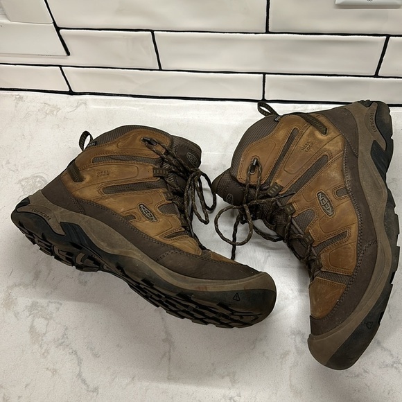 Keen Men\'s Circadia Mid Waterproof Hiking Boot Bison Brindle Size 14 Wide main image 4